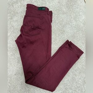 AG Jeans - The Prima Cigarette Leg - Size 29 - Burgundy EUC